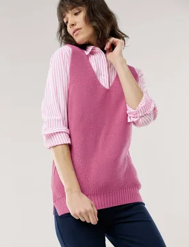 Pullunder Perfect Match, noch offen: Größenlauf, Farbe Lila, 44, hautsympathisch und weich atmungsaktiver Baumwollmix Damen - Walbusch - FashionsVida