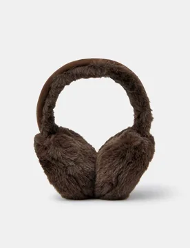 Faur Fur Suedette Earmuffs Chocolate female - Accessorize - FashionsVida