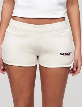 Pantaloni Corti Sportivi Sportswear Logo Racer Rice White M - Superdry - FashionsVida