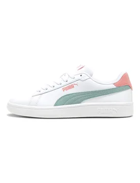 Sneakers Bianche e Azzurre Smash 3.0 L Jr 38½ - Puma - FashionsVida