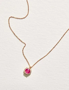 Colgante de oro con diamante y rubí - El Corte Inglés - FashionsVida