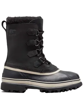 Après-skis chauds et imperméables - Caribou WP Black Dark Stone en Cuir - Taille 44 - Noir - Sorel - FashionsVida