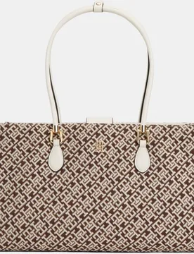 Bolso estilo satchel de mujer con estampado monogram de - Tommy Hilfiger - FashionsVida