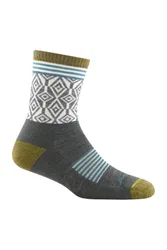 Ladies Patterned Micro Crew Hiking Merino Socks - - Size: L