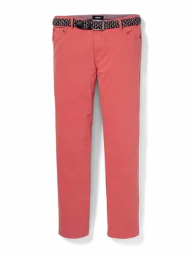 Extraglatt-Stretchbund Five Pocket, Regular Fit#normale Größen#schlanke Größen#untersetzte Größen, Farbe Orange, 52, inklusive passendem Gürtel - Walbusch - FashionsVida