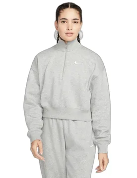 Trainingsjacke crop Damen Phoenix Fleece - Gris - female - Size: L Long - Nike - FashionsVida
