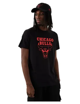 T-shirt à Manches Courtes Chicago Bulls Nba Foil Black M - New era - FashionsVida