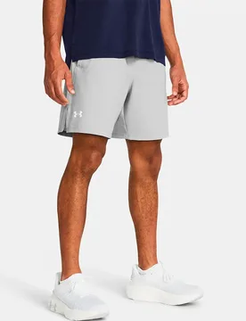 Pantaloni Corti Launch 7´´ Unlined Mod Gray / Mod Gray / White L - Under armour - FashionsVida