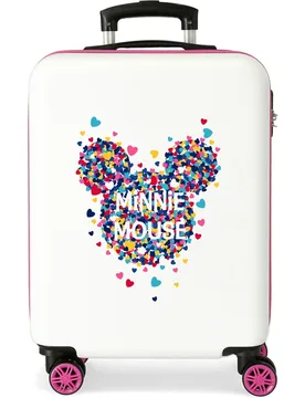 Maleta de cabina Minnie Magic corazones rígida con capacidad de 34L - Disney - FashionsVida