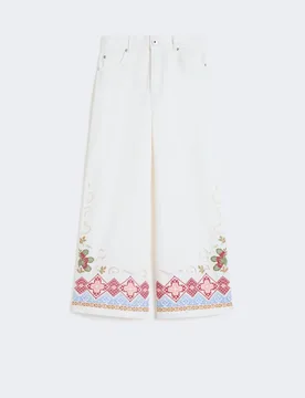Pantalone in bull donna bianco - Max Mara - FashionsVida