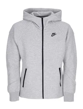 Felpa Leggera Cappuccio Zip Donna W Sportswear Tech Fleece Windrunner Full-zip Hoodie Dk Grey Heather/black - Nike - FashionsVida