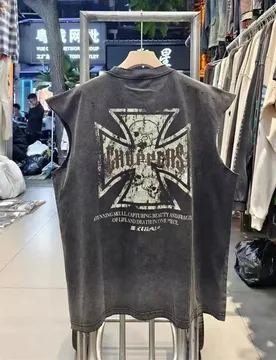 Relaxed Fit Vintage Washed Gray Patterned Print West Coast Choppers Sleeveless T-Shirt Distressed Men Women Premium Quality Tops - Aliexpress - FashionsVida