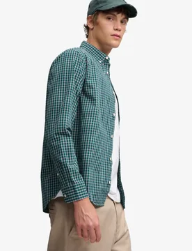 Superdry Herren Preppy Poplin Langarmhemd Green - Größe: M - 64.99 - FashionsVida