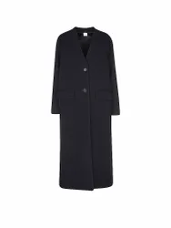 Abrigo de lana azul oscuro 38
