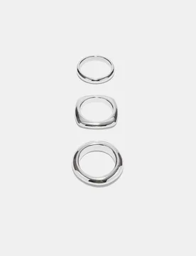 Set mit 3 Armreifen Grau OS - Stradivarius - FashionsVida