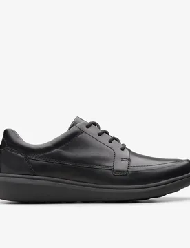 Mens Watchet Lace Black Leather Shoes - Size 8.5 Wide Fit (Uk Shoe) - Clarks - FashionsVida