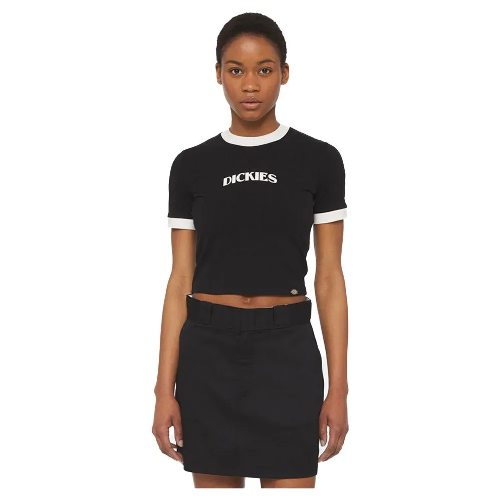 Top A Maniche Corte Herndon Ringer Black XS - Dickies - FashionsVida