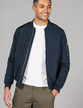 Bomber Mens Jacket with Zip Fastening - - Size: L - Tokyo Laundry - FashionsVida