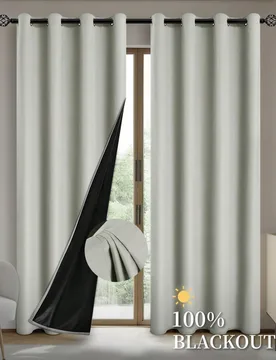 Pieza/2 piezas Cortinas opacas con aislamiento térmico y forro revestido, adecuadas para sala de estar, dormitorio, cocina, baño, decoración del ho - Shein - FashionsVida
