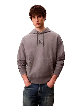 Jeans Sweat à Capuche Monologo Premium Medium Grey Heather S - Calvin Klein - FashionsVida