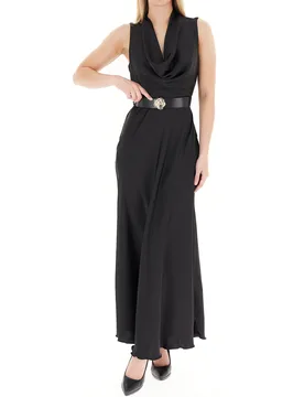 Abito con drappeggio NERO XS - Rinascimento - FashionsVida