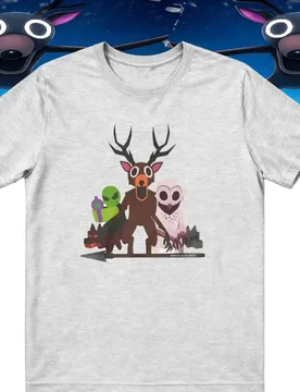 Nights in The Forest Inspired Deer Owl and Alien Funny Game Tee Perfect for Nature Lovers Birthday Gifts Halloween Fun Tops - Aliexpress - FashionsVida