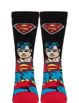 Mens 1 Pair SOCKSHOP DC 1.6 TOG Lite Superman Thermal Socks Black 6-11 Mens - Black - Size: 6-11 Mens - Heat Holders - FashionsVida
