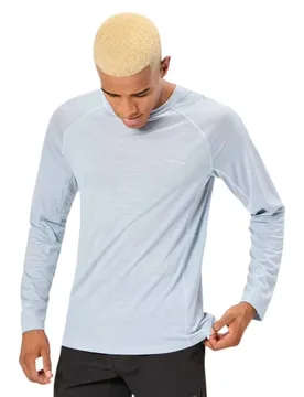 Maglietta A Maniche Lunghe Merino Blue XL - Nnormal - FashionsVida