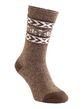 Norweger-Kuschelsocken, 1 Paar braun 35 - wonderwalk - FashionsVida