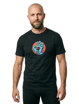 T-shirt à Manches Courtes Hand Dot Front Black S - Santa Cruz - FashionsVida