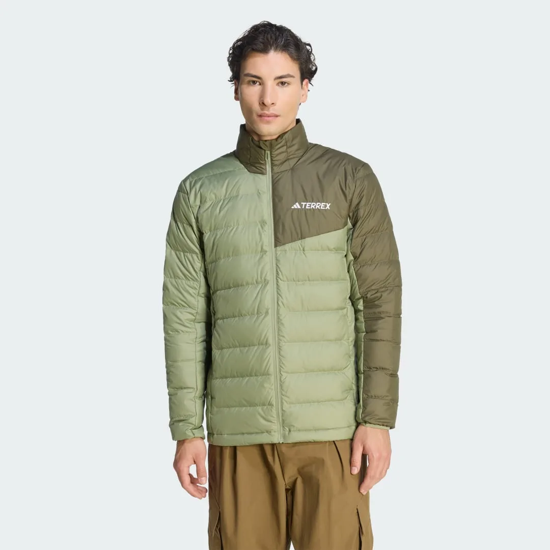 Giacca Terrex Multi Light Down CLIMAWARM M Tent Green / Olive Strata - Adidas - FashionsVida