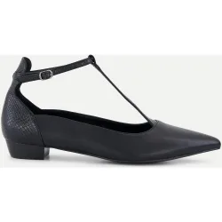 Zapatos de mujer con tacón bajo con punta