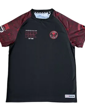 Marvel Trikot - 91 - Soccer Jersey - S bis M - für Männer - Größe S - multicolor - Lizenzierter Fanartikel - Männer - male - Deadpool - FashionsVida