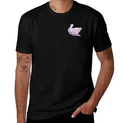 Bigender Pride Snail T-Shirt Simple Solid Color Crew Neck Tee