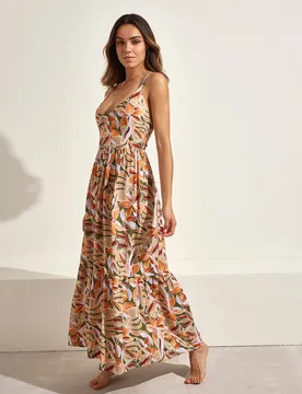 Vestido largo de tirantes - Selmark - FashionsVida