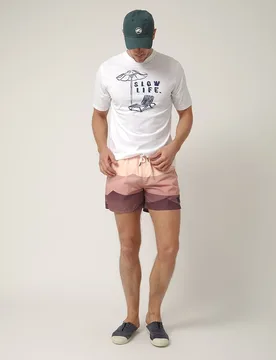 Bañador de hombre, en tejido estampado, con parche de logo - Altonadock - FashionsVida