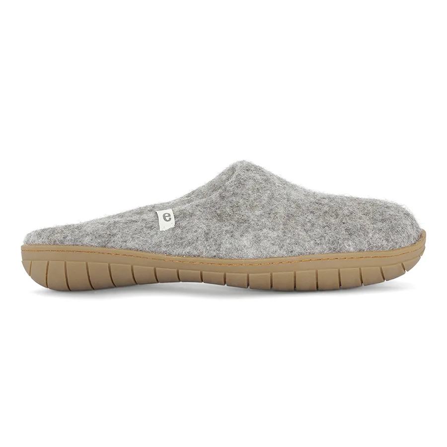 Egos Handmade Natural Wool Slippers - Natural Grey - Egos Copenhagen - FashionsVida