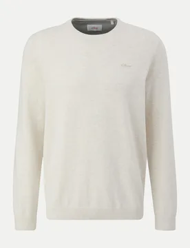RED LABEL Strickpullover mit Logo-Stickerei Weiß XXL - S. Oliver - FashionsVida