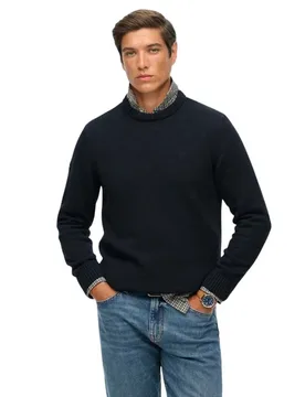 Pull Preppy Cotton Navy S - Superdry - FashionsVida