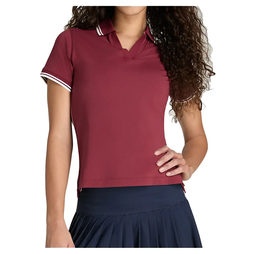 Club Short Sleeve Polo Cranberry S - Wilson - FashionsVida