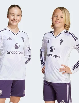Manchester United 25/26 Long Sleeve Away Jersey Kids 15-16Y - Adidas - FashionsVida