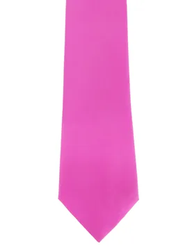 Mens Plain Satin Tie (Narrow Blade) (Pack Of 2) (Hot Pink) - One Size - Premier - FashionsVida