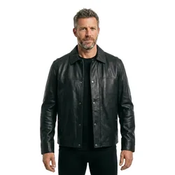 Veste En Cuir Joban 10268766 Black 52 Homme