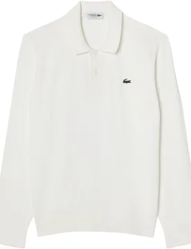 Polo Classic, langarm, weiss l - Lacoste - FashionsVida