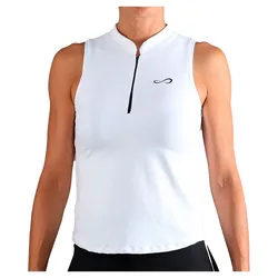Glam Sleeveless Polo White XL