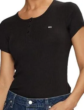 T-Shirt Slim Button Eu S;Eu M;Eu Xs Female - Tommy hilfiger - FashionsVida