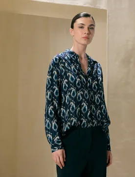 Blusa de mujer dobby ikat - Woman El Corte Inglés - FashionsVida