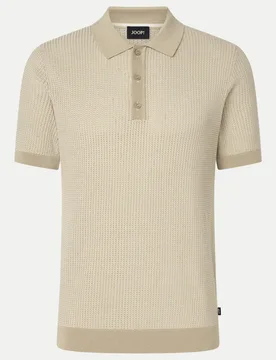 Poloshirt aus Strukturstrick Brianoro Beige M - Joop! - FashionsVida