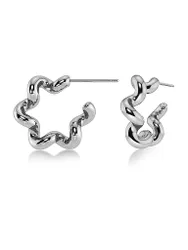 Ohrringe SPIRAL HOOPS Large Silver silber Damen