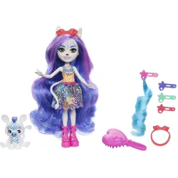 Muñeca con accesorios para peinar Glam Party Zemirah Zebra Mattel